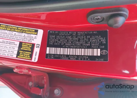 2023 Toyota Camry Xse V6 z USA, uszkodzony, nr VIN 4T1KZ1AK6PU072243